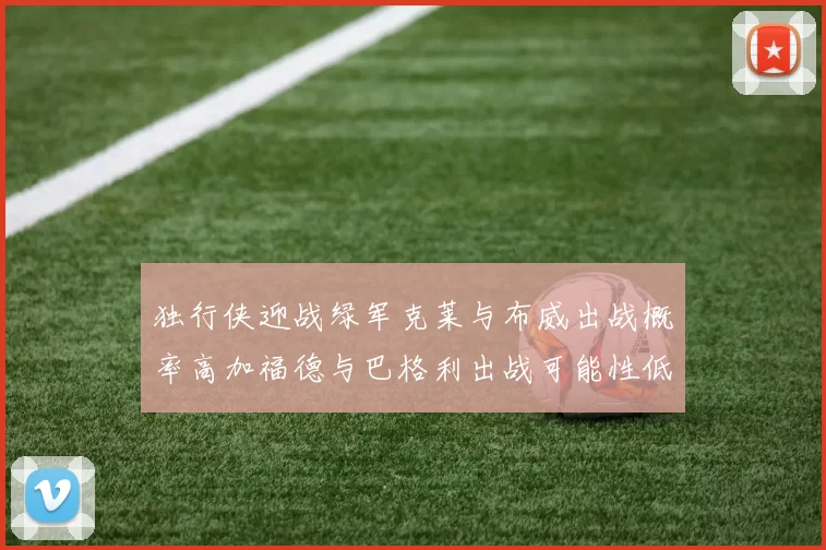 独行侠迎战绿军克莱与布威出战概率高加福德与巴格利出战可能性低